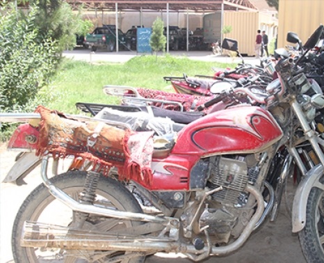 جمع آوری موتورسایکل های بدون سند در جوزجان