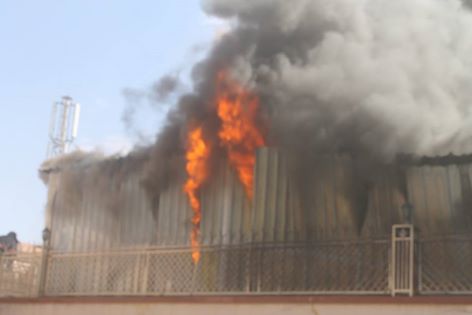 یک انبار تایر بایسکل در مزار شریف در آتش سوخت