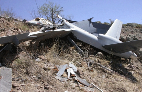 یک هواپیمای بی سرنشین امریکا در کوه صافی سقوط کرد