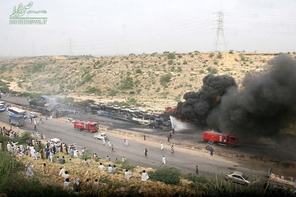 این تصویر، مربوط به حادثه ای مشابه در کراچی پاکستان است
