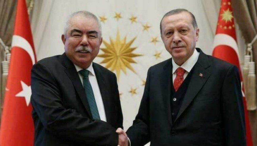 ژنرال دوستم و اردوغان در ترکیه با یکدیگر دیدار کردند