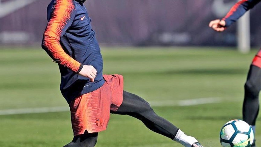 حرکت عجیب مسی در تمرینات بارسلونا