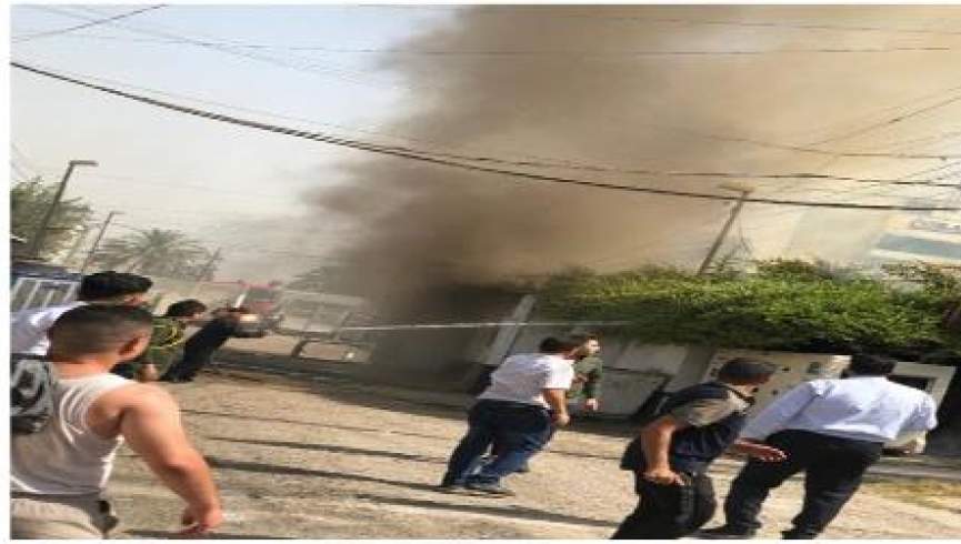 آتش سوزی سفارت افغانستان در بغداد