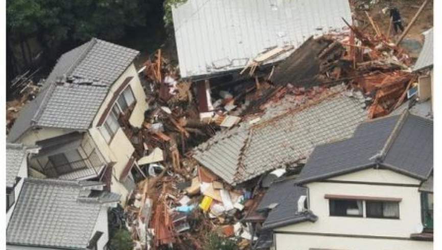 شمار قربانیان سیل و رانش زمین در جاپان به 100 نفر رسید