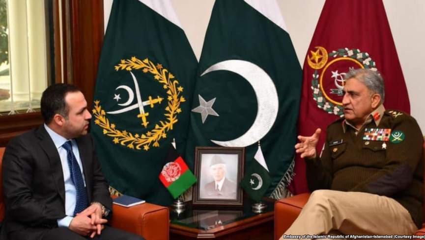 سفیر افغانستان در اسلام آباد با رییس ستاد ارتش پاکستان دیدار کرد