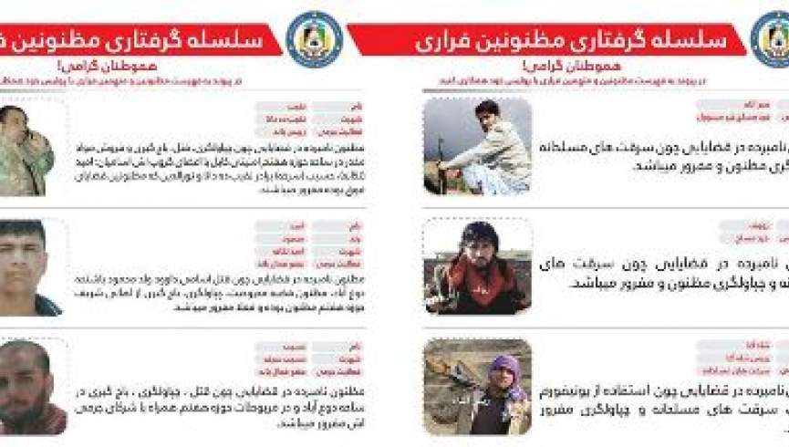 وزارت داخله فهرست شمار دیگری از افراد زیر تعقیب را نشر کرد