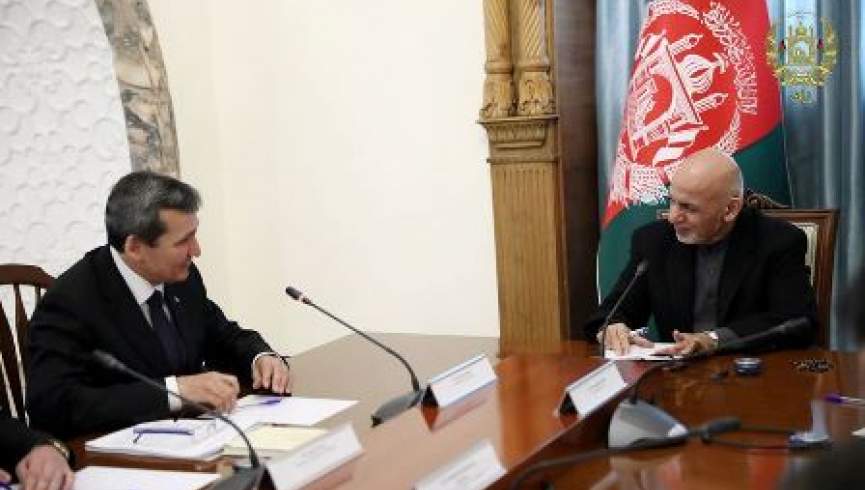 دیدار غنی با وزیر خارجه ترکمنستان؛ زمینه پروسس گاز در هرات فراهم می‌شود