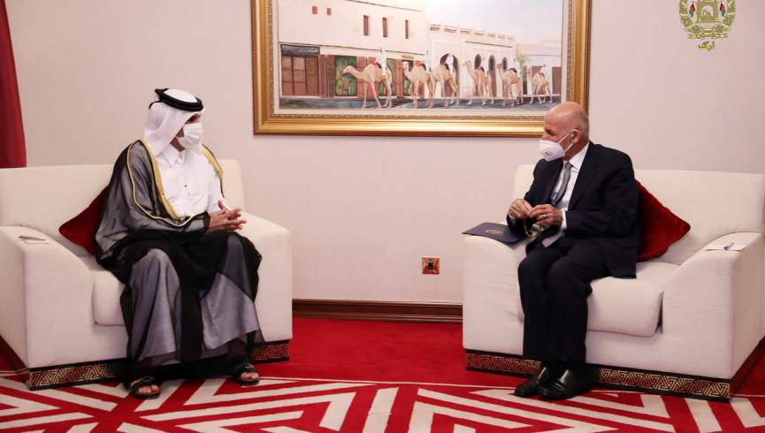 رییس جمهور غنی با نخست وزیر قطر دیدار کرد