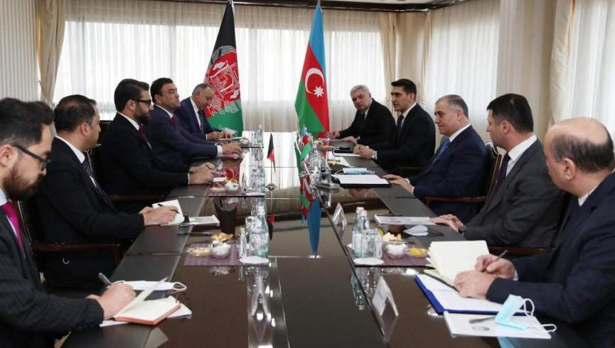 حمدالله محب مشاور امنیت ملی افغانستان با رییس امنیت ملی آذربایجان دیدار کرد