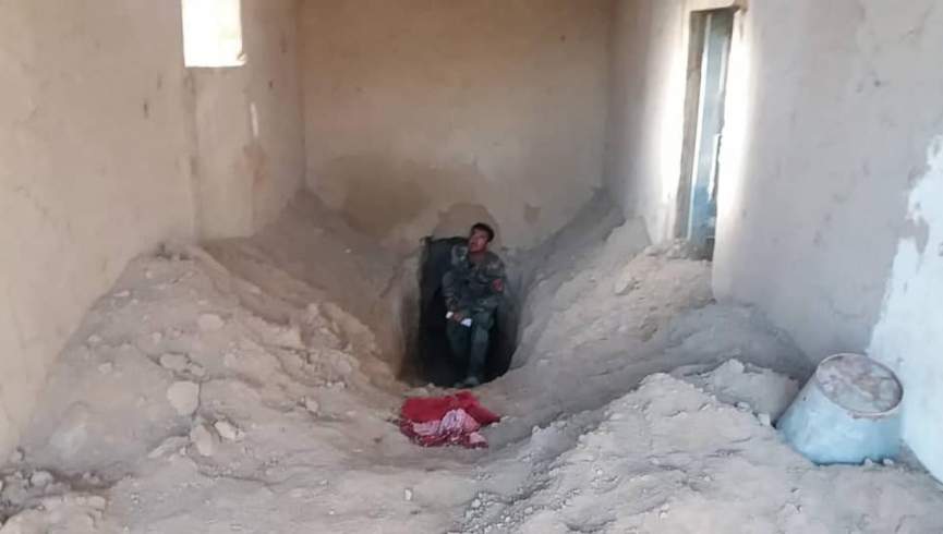 یک تونل زیر زمینی طالبان در قندوز کشف و تخریب گردید