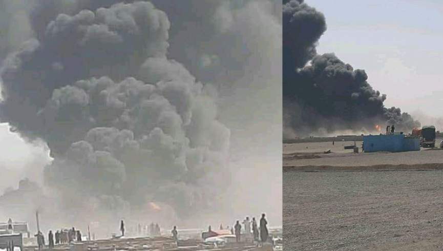 آتشسوزی در گمرک فراه واقع در مرز ایران و افغانستان
