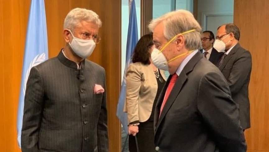 وزیر خارجه هند و گوترش درباره وضعیت افغانستان گفتگو کردند