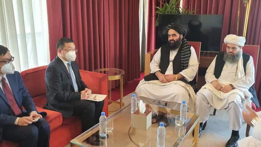سرپرست وزارت خارجه طالبان با سفیرچین برای قطر دیدارکرد