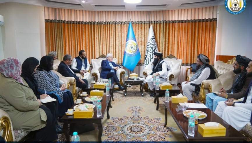 سرپرست وزارت داخله طالبان با معاون سازمان ملل متحد دیدار کرد