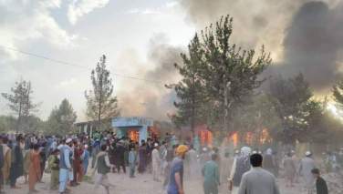 مسجد جامع ینگی قلعه تخار در آتش سوخت