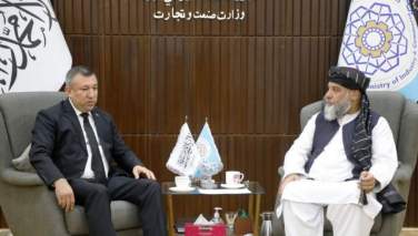 سرپرست وزارت صنعت گروه طالبان با سفیر ترکمنستان دیدار کرد