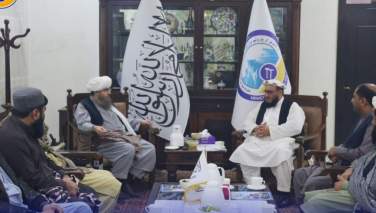 سرپرست وزارت معادن گروه طالبان با قراردادیان نفرایت دیدار کرد