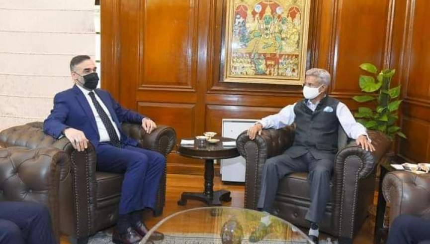 استاد عطامحمد نور با وزیر خارجه هند دیدار کرد