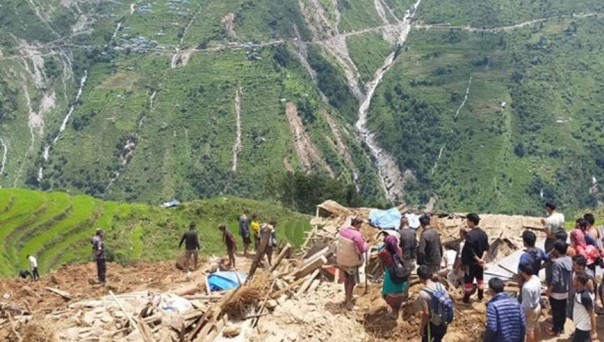 دستکم 14 تن بر اثر سیل و رانش زمین در نپال کشته شدند