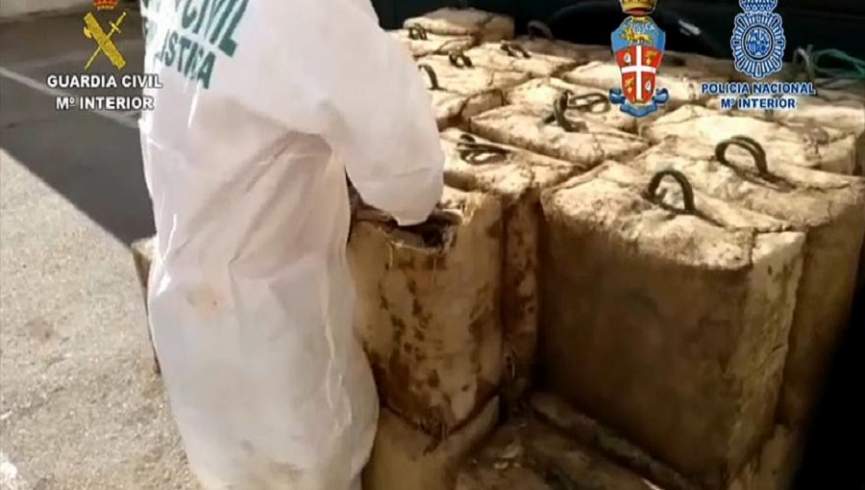 بزرگترین محموله مواد مخدر در اسپانیا کشف شد