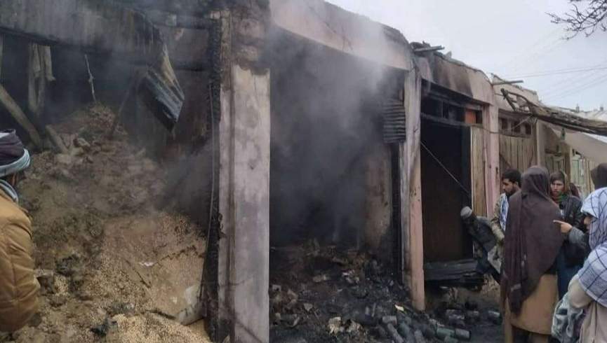 آتش‌سوزی در فرماندهی امنیه‌ی طالبان در دهدادی بلخ خسارات مالی برجای گذاشت