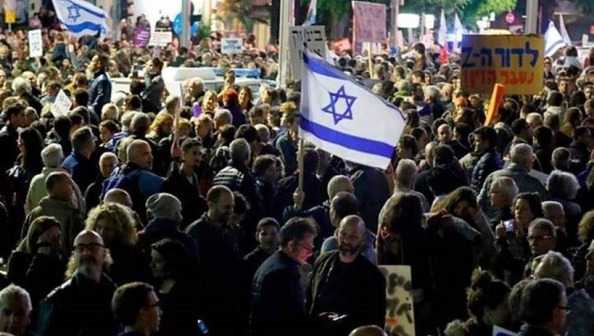 تظاهرات اسرائیلی ها برای یازدهمین هفته متوالی علیه نتانیاهو 