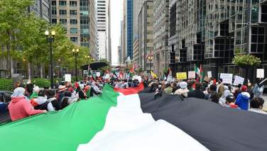 تظاهرات طرفداران اسرائیل و فلسطین در واشنگتن