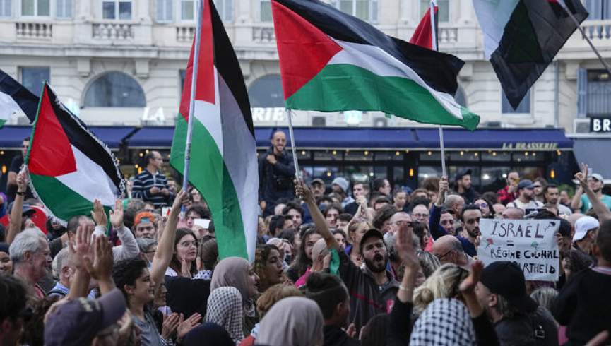 تجمع هزاران فرانسوی در پاریس برای توقف جنگ در غزه