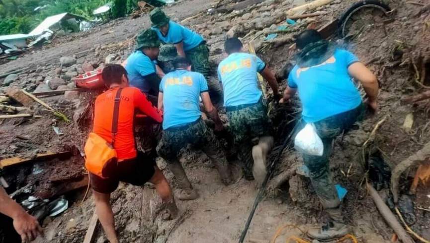 سیل و رانش زمین در فیلیپین؛ 37 تن کشته و زخمی و 46 نفر هم مفقود شدند