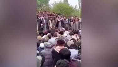 باشندگان درایم بدخشان با راه اندازی تظاهرات شعار مرگ بر طالبان سر دادند