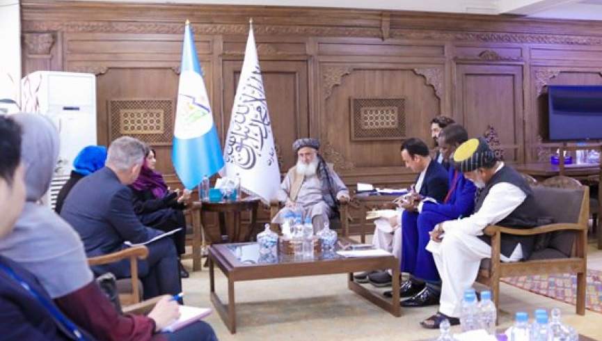 سرپرست وزارت اقتصاد گروه طالبان با معاون سازمان ملل متحد دیدار کرد