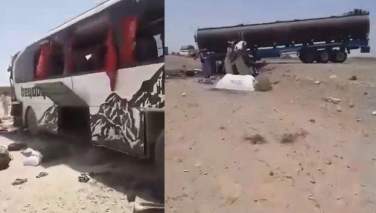 په غزني کې د بس او تیلو ټانکر په ټکر کې ۷ کسان وژل شوي