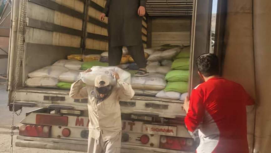 ایران 22 تُن برنج کمک به زلزله‌زدگان را به طالبان محلی در هرات تحویل داد